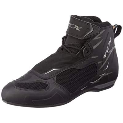 Image of TCX R04D AIR, Men&#039;s Motorcycle Boots, Breathable and Versatile, Mesh Upper with Hot Melt Coating, Laces Velcro Closure, Black/Grey