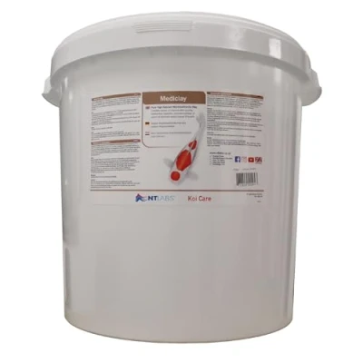 Image of NT Labs Koi Care Mediclay, Pure High Calcium Montmorillonite Clay, Pond Water Clarifier, Stimulates Appetite, Controls buildup of fish waste and bacteria which cause ill health. SIZE 20Kg