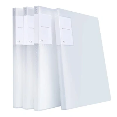 Image of SOYIRI A4 Display Book,30 Pockets Folders Presentation Project Folder,A4 Book with Plastic Sleeve(4 Pack)