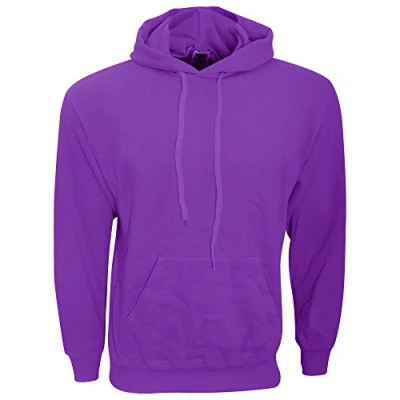 Image of Fruit of the Loom Mens Lightweight Hooded Sweatshirt/Hoodie (240 GSM) (2XL) (Purple)