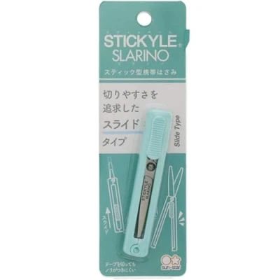 Image of SUN STAR Slarino Travel Ready Compact Scissors Pocket Sized &amp; Portable, Light Green S3720012 (Authentic Hologram for US and EU Only)