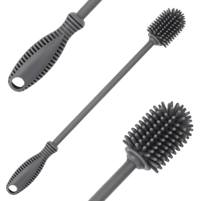 Image of ddLUCK Silicone Bottle Cleaning Brush with Long Handle, 31cm Water Cleaner for Baby Bottles, Hydro Flask, Sports Bottle, Vase, Glassware, Perfect Smaller Diameter Openings (Qty 1)
