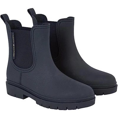 Image of Tommy Hilfiger Women Essential Rainbootie Half Length, Blue (Space Blue), 4 UK