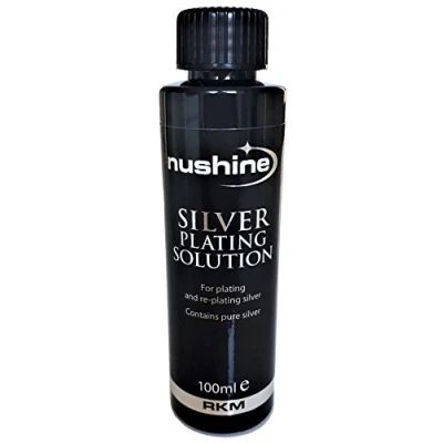 Image of Nushine Silver Plating Solution 100ml Permanently Plate Pure onto Worn Silver, Brass, Copper and Bronze (eco Friendly Formula)