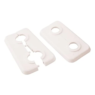Image of Sanitop Wingenroth 27497 5 Double Rosette 15mm, White 15 mm or 1/4 inch Set of 2, Oder Zoll, Pieces