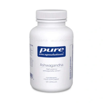 Image of Pure Encapsulations Ashwagandha High Potency Extract 500mg Indian Ginseng/Winter Cherry Supplement to Support Cognitive and Joint Function 120 Vegetarian Capsules