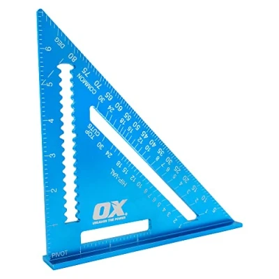 Image of OX Tools Pro Aluminium Rafters Square Metric 180mm, Blue