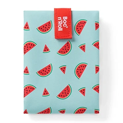 Image of Roll&#039;eat ® Reusable Sandwich Bag Container Eco Friendly Food and Washable Wrap Watermelon Model Boc&#039;n&#039;Roll Fruits