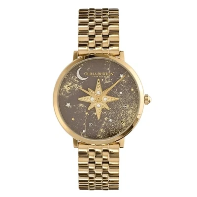 Image of Olivia Burton Analogue Quartz Watch for Women Celestial NOVA Collection with Gold Colored Stainless Steel Bracelet 24000079