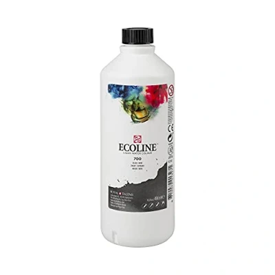 Image of Royal Talens Ecoline Liquid Watercolor, 490ml Bottle, Black (11727000)