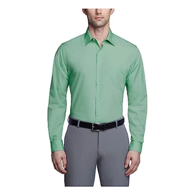 Image of Van Heusen Men&#039;s Dress Shirt Fitted Poplin Solid, Leaf, 15&quot; Neck 34&quot; 35&quot; Sleeve