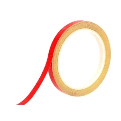 Image of 10mm Fluorescent Red Tape Stripe 8m Self Adhesive Glowing Safety Warning