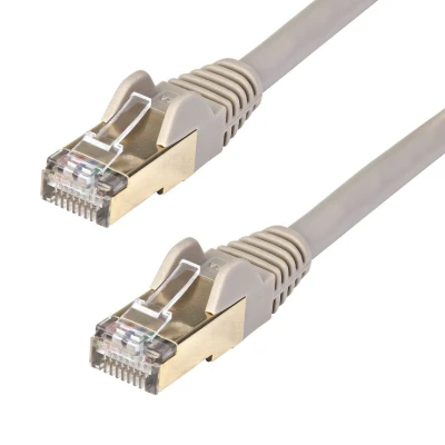 Image of STARTECH 5M CAT6A ETHERNET CABLE GREY SHIELDED COPPER WIRE