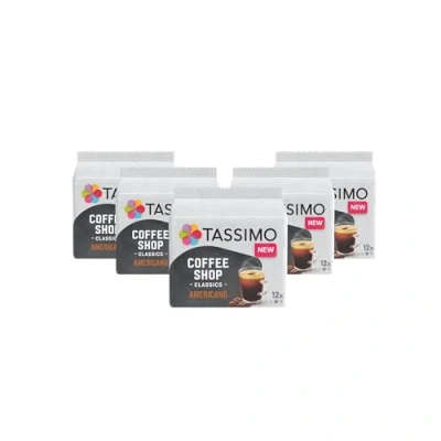 Image of Tassimo coffee Shop Selections Americano x12 pods (Pack of 5, Total 60 Pods, drinks)