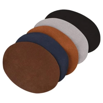 Image of Ironing Patches, 10pcs Oval Shape Patch PU Leather Repair Sewing Elbow Patches Artificial Sew On