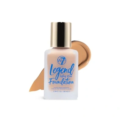Image of W7 Legend Foundation Creamy Liquid for Poreless, Semi Matte Medium Coverage 28ml (Warm Honey)