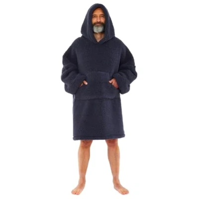 Image of Just Essentials Kids Boys Girls Womens Mens Fleece Hoodie Wearable Blanket Oversized Sweatshirt Charcoal One Size