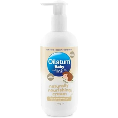 Image of Oilatum Baby Naturally Nourishing Cream, Enriched with Natural Oatmeal, Provides Relief and Hydration For Up to 24 Hours, Dry, Itchy Eczema Prone Skin, Suitable Use from Birth, 1 x 350g