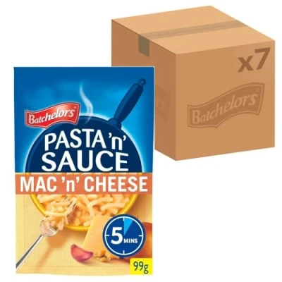 Image of Batchelors Pasta &#039;N&#039; Sauce Mac Cheese Ready Meal, 99 g Packet (Pack of 7)