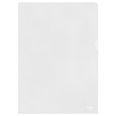 Image of Esselte TS 110386 A4 Embossed Folder, Clear, Pack of 100