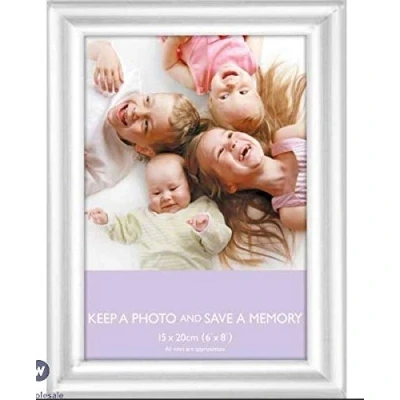 Image of 6x8 Photo/Picture Frame Silver Round (15x20cm), 10 x 3 25 cm