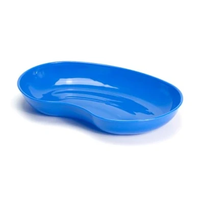 Image of Kidney Bowl by Medi Inn Plastic Various Amounts and Colors Blue, 5 Piece