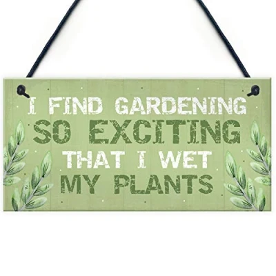 Image of RED OCEAN FUNNY Garden Sign Hanging Plaque Summer House Shed Gift For Her