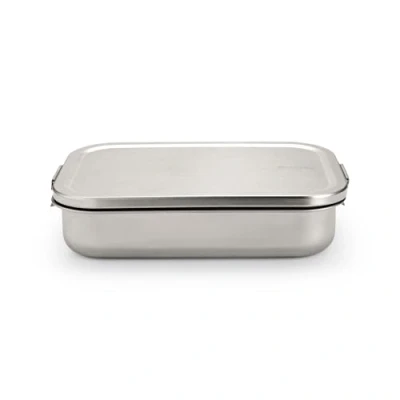 Image of Brabantia Make &amp; Take Lunch Box with Adjustable Divider, Durable and Timeless Design for Sandwiches, Wraps, Snacks Matt Steel, Large