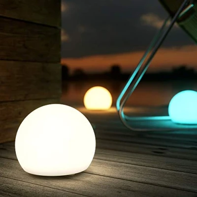 Image of Shapelights® Indoor Outdoor USB Chargeable Solar Powered Colour Changing Mood Lights (Mini Sphere 20cm)