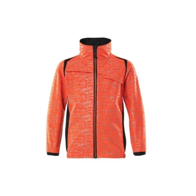 Image of Mascot Accelerate Safe Softshell Jacket for Childrenhi Vis Red/Dark Navy (104)