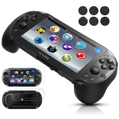 Image of JOLANCO Hand Grip Handle Joypad Protective Case with L2 R2 Trigger Button Shell Controller for Sony Playstation PS Vita 2000 PSV 2000.