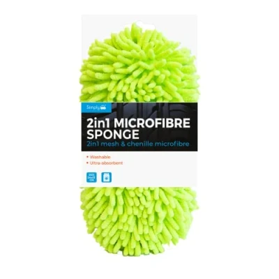 Image of Simply CLE001 Car Home Wash and Dry 2 in 1 Microfibre Sponge
