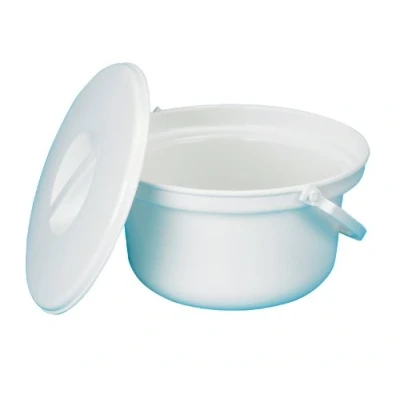 Image of HOMECRAFT Round Commode Bucket with Lid for Elderly, Handicapped and Disabled, Pan Capacity : Two Litres
