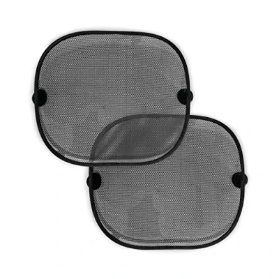 Image of Hauck Cloud Me 2 Car Window Shades, Rear Side Sun Shade with Suction Cups, Grey, Pack of