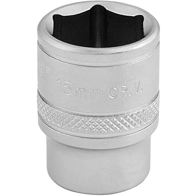 Image of Draper 6 Point Metric Socket, 3/8&quot; Sq. Dr., 15mm