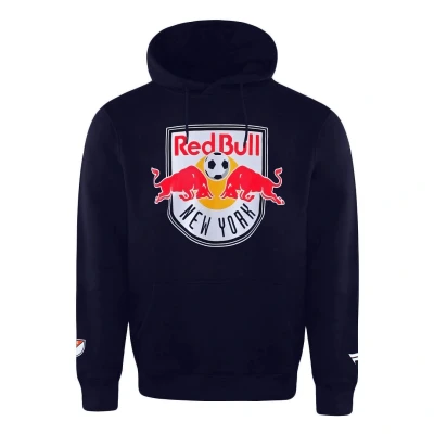 Image of Fanatics MLS New York Red Bull Long Sleeve Pullover Navy Blue Mens Hoodie 1311MNVY1ADNRB