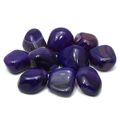 Image of CrystalAge Purple Agate Tumble Stones (20 25mm) Pack of 5