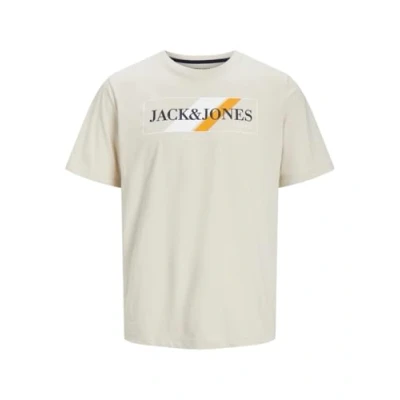 Image of JACK &amp; JONES Men&#039;s Jjloof Tee SS Crew Neck T Shirt, Moonbeam, S