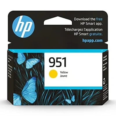 Image of HP 951 Yellow Ink Cartridge Works OfficeJet 8600, Pro 251dw, 276dw, 8100, 8610, 8620, 8630 Series Eligible for Instant CN052AN