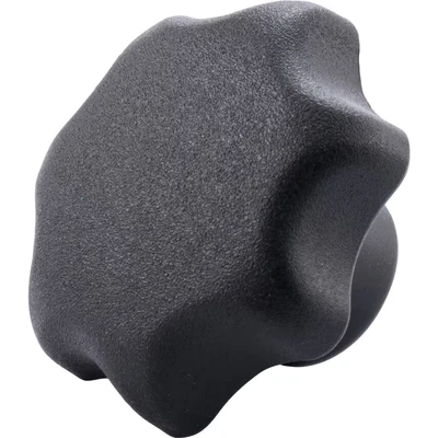 Image of Ganter Normelemente DIN 6336 KT 32 M6 K Star Handles with Threaded Bushing, Matte Black, Gewinde d2: M6, Set of 15 Pieces