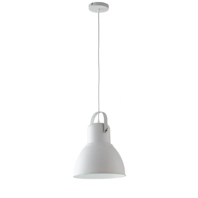 Image of Legend Dome Ceiling Pendant, White, Nickel, E27
