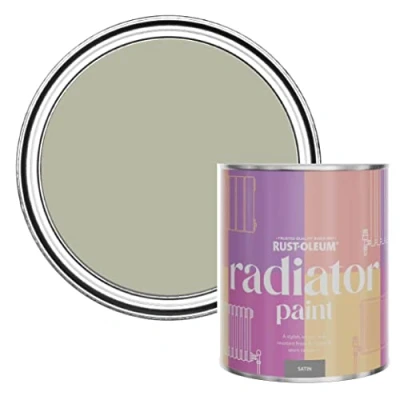 Image of Rust Oleum Brown Heat Resistant Radiator Paint in Satin Finish Tanglewood 750ml