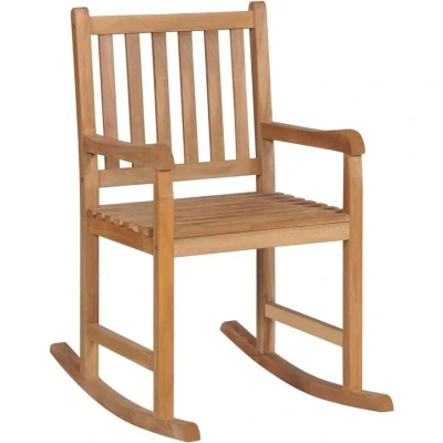 Image of vidaXL Rocking Chair Solid Teak Wood