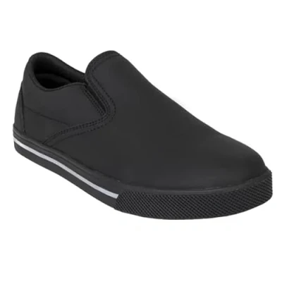 Image of Slipbuster Footwear Recycled Micro Fibre Slip on Shoe Matte Black 37
