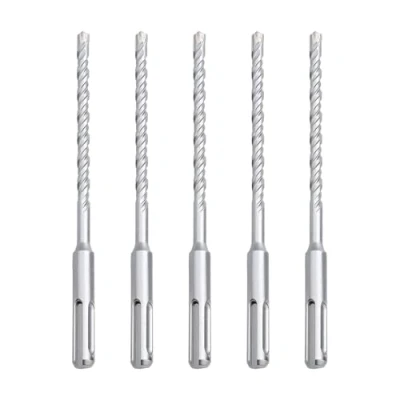 Image of hsawbit 5PCS Masonry Drill Bits Set with SDS Plus Shank, 8mm x 160mm Hammer Drills Tungsten Carbide Tip for Concrete, Brick, Cement Walls, Stone