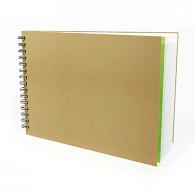 Image of Artgecko Mixed Media Sketch Book A4 Landscape 80 Pages (40 Sheets) 150gsm White Cartridge Paper