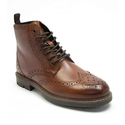Image of Red Tape Mens Thomas Crick Nesser Boots Tan Leather Size UK 8