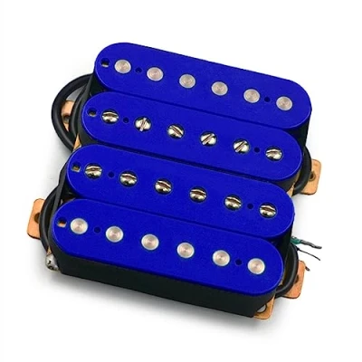 Image of Guitar Pickups Deep Blue Electric Humbucker Pickup Dual Coill Coil Spliting Neck/Bridge (Color : Set)