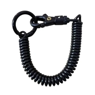Image of QINZTON Spirals Spring Coil Stretchy Keychain Retractable Elastic Anti Lost Keyring Theftproof
