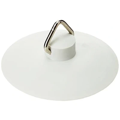 Image of Merriway BH01908 Parking Self Seating Universal Basin or Bath Plug, 57mm (2.1/4 inch) Diameter White